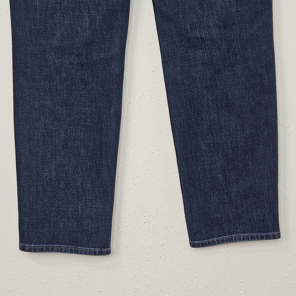White House Black Market High-Rise Sculpt Straight Jean with Faux Leather Trim - Picture 13 of 16